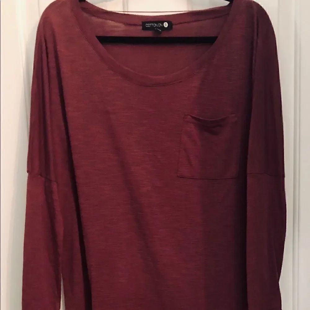 Women’s burgundy Cotton On NWOT shirt